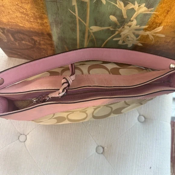 Coach Bag, Beige and Pink, F14708 - Picture 13 of 16